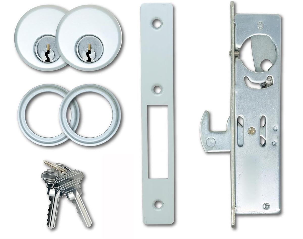 Pittco Commercial Door Hook Bolt Lock Kit With Mortise Key Cylinder On ...