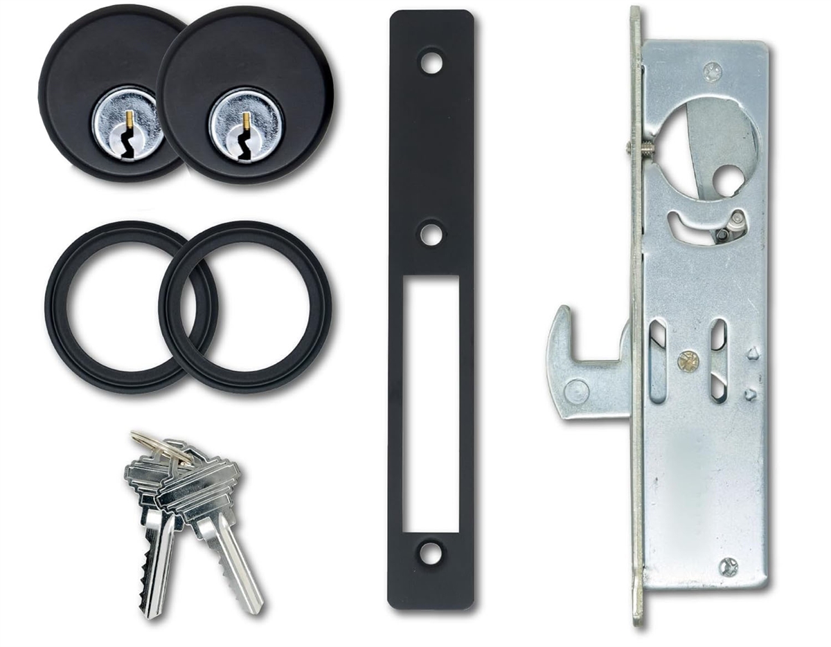 Arch Aluminum Commercial Door Hook Bolt Lock Kit With Mortise Key ...