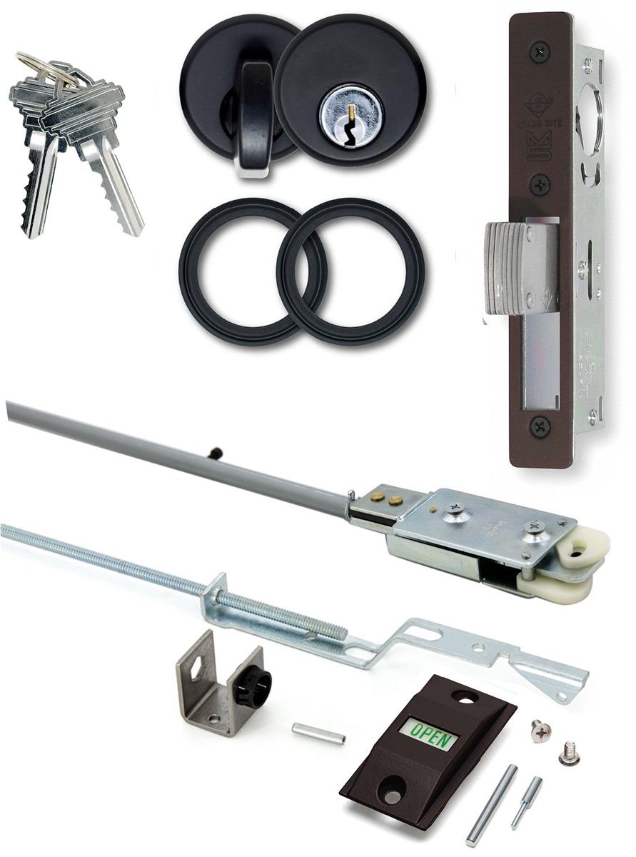 Adams Rite 3 Point Lock System, 31/32 in. Backset, For Storefront Glass ...