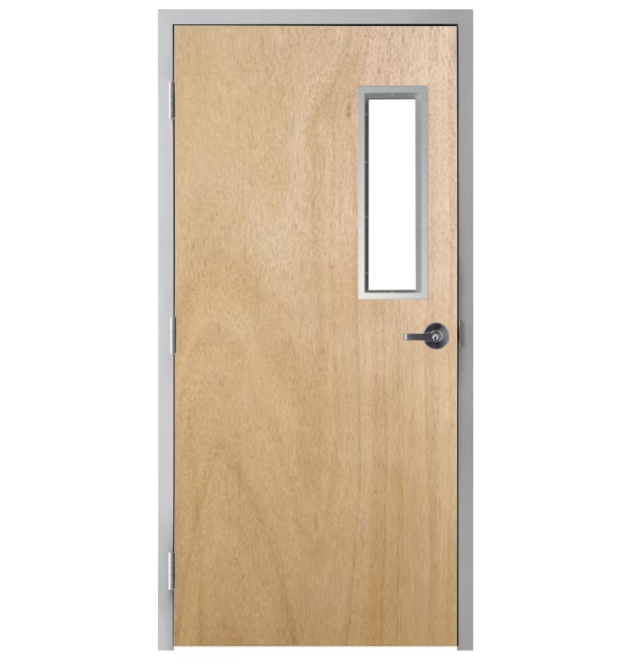 36 In X 84 In Interior Lhr Commercial Wood Door And 16 Gauge Steel Primer Gray Wrap Around 